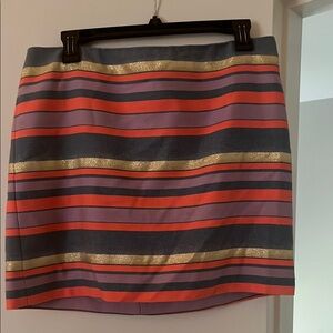Colorful Striped Mini Skirt